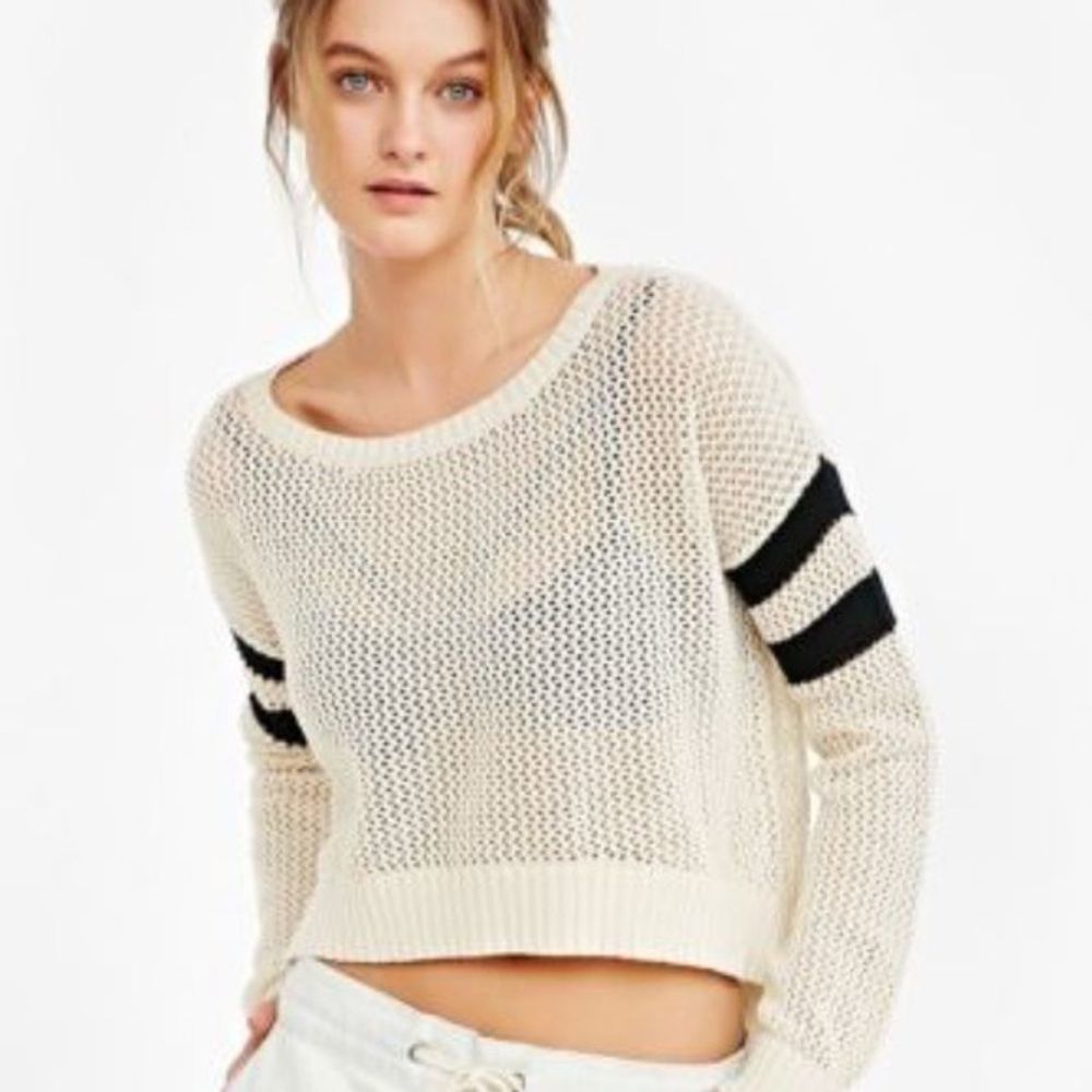 URBAN OUTFITTERS BDG Varsity Knit Crop Sweater S